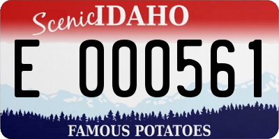 ID license plate E000561