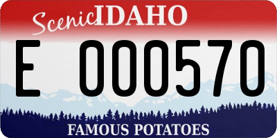 ID license plate E000570