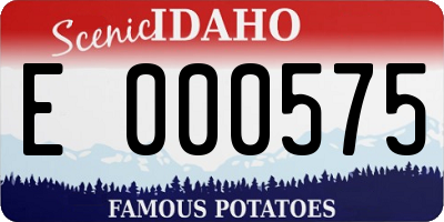 ID license plate E000575