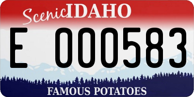 ID license plate E000583