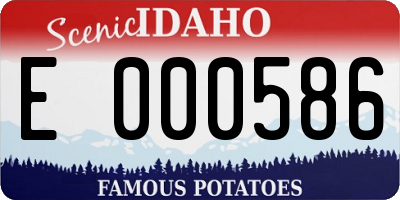ID license plate E000586
