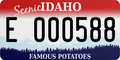 ID license plate E000588