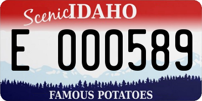 ID license plate E000589