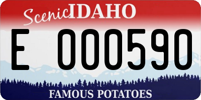 ID license plate E000590