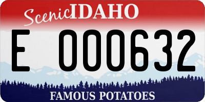 ID license plate E000632