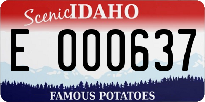 ID license plate E000637