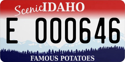 ID license plate E000646