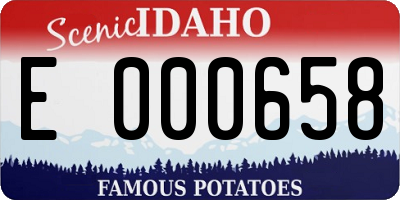 ID license plate E000658