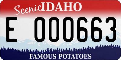 ID license plate E000663