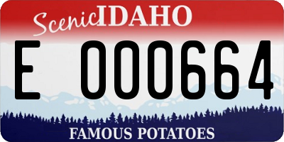 ID license plate E000664