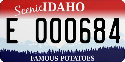 ID license plate E000684