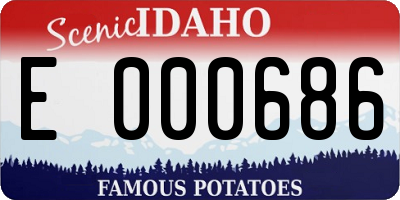 ID license plate E000686