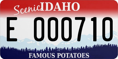 ID license plate E000710