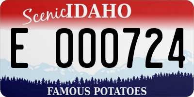 ID license plate E000724