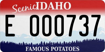 ID license plate E000737