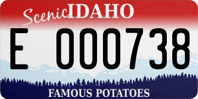 ID license plate E000738