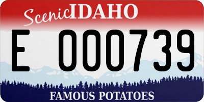 ID license plate E000739