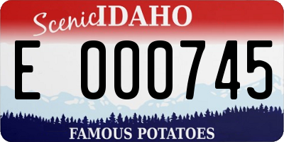 ID license plate E000745