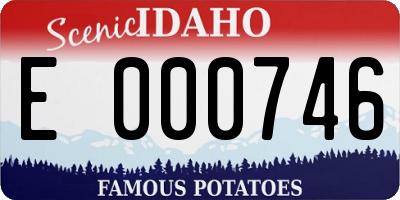 ID license plate E000746