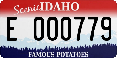 ID license plate E000779