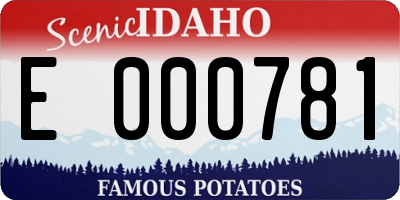 ID license plate E000781