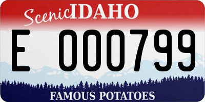 ID license plate E000799