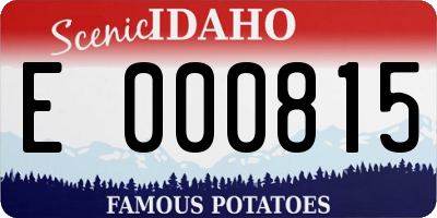 ID license plate E000815