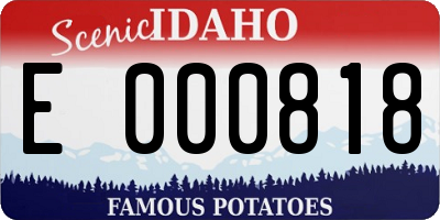 ID license plate E000818