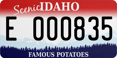 ID license plate E000835