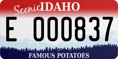 ID license plate E000837