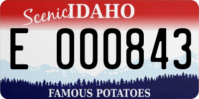 ID license plate E000843