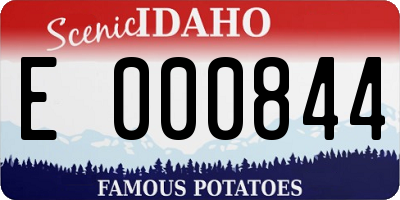 ID license plate E000844