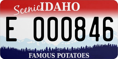 ID license plate E000846
