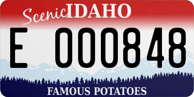 ID license plate E000848