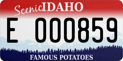 ID license plate E000859