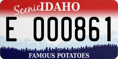 ID license plate E000861