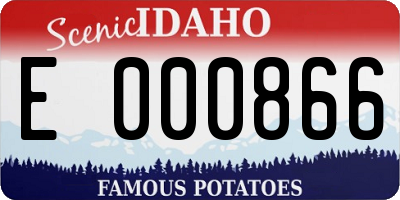 ID license plate E000866