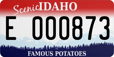 ID license plate E000873