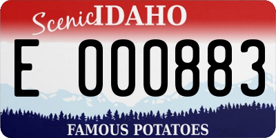 ID license plate E000883