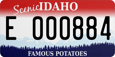 ID license plate E000884