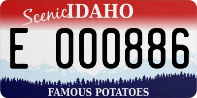 ID license plate E000886