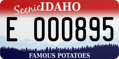 ID license plate E000895