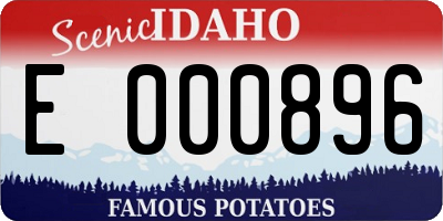 ID license plate E000896