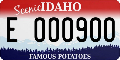 ID license plate E000900