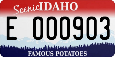 ID license plate E000903