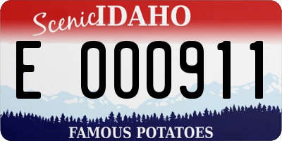 ID license plate E000911