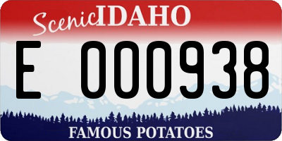 ID license plate E000938