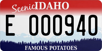 ID license plate E000940