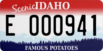 ID license plate E000941