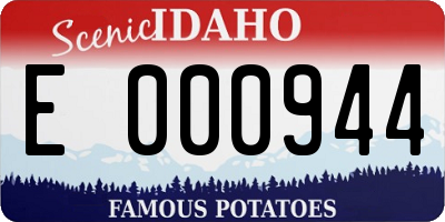 ID license plate E000944